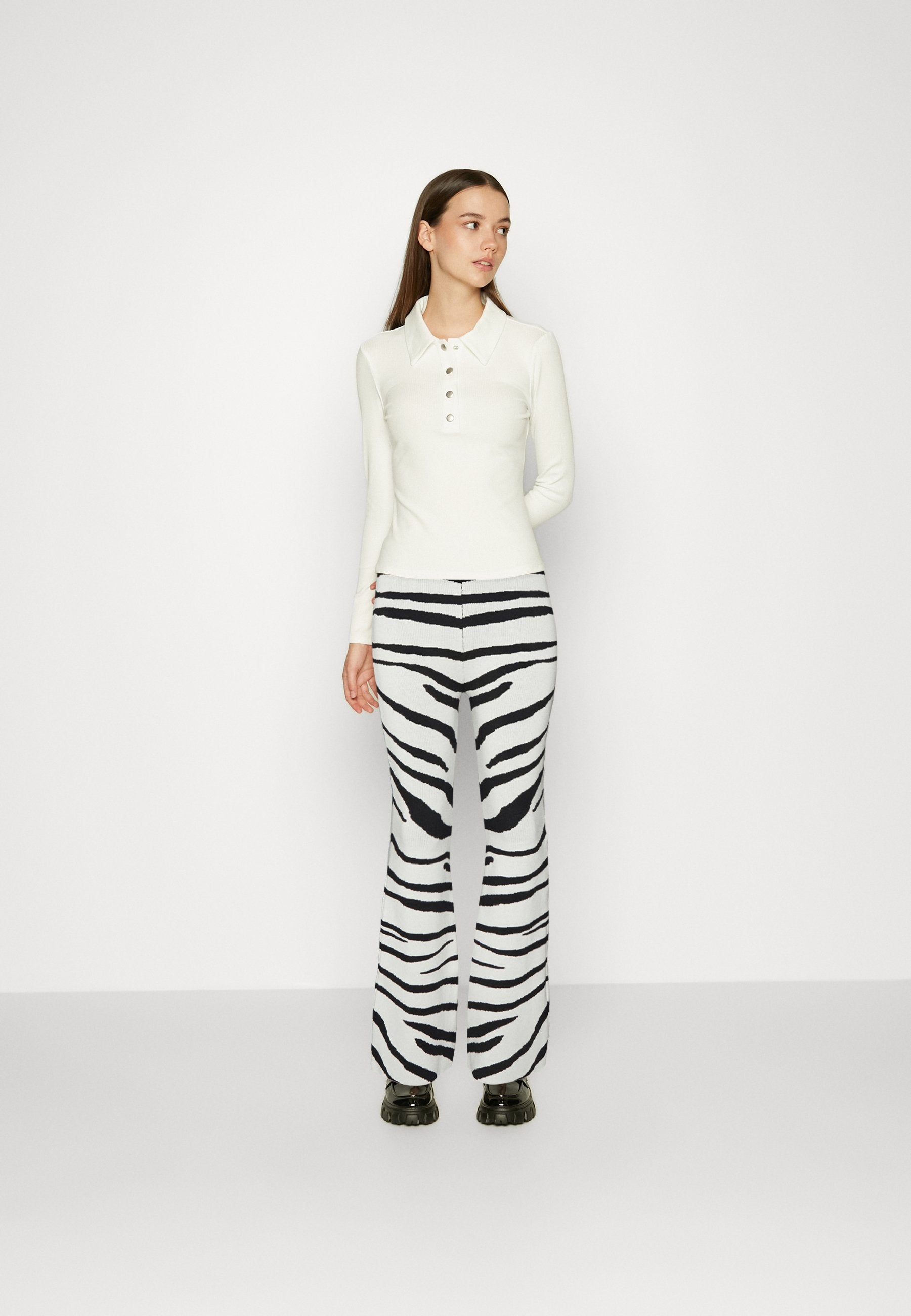Glamorous ZEBRA FLARED TROUSERS