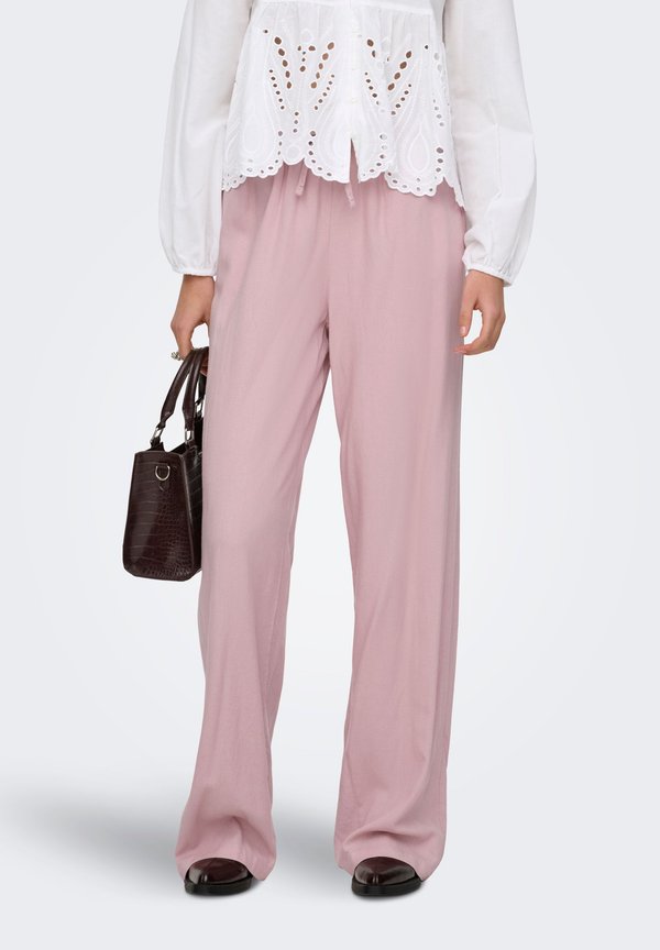ONLY ONLGOA Straight Fit Linen - Trousers - burnished lilac