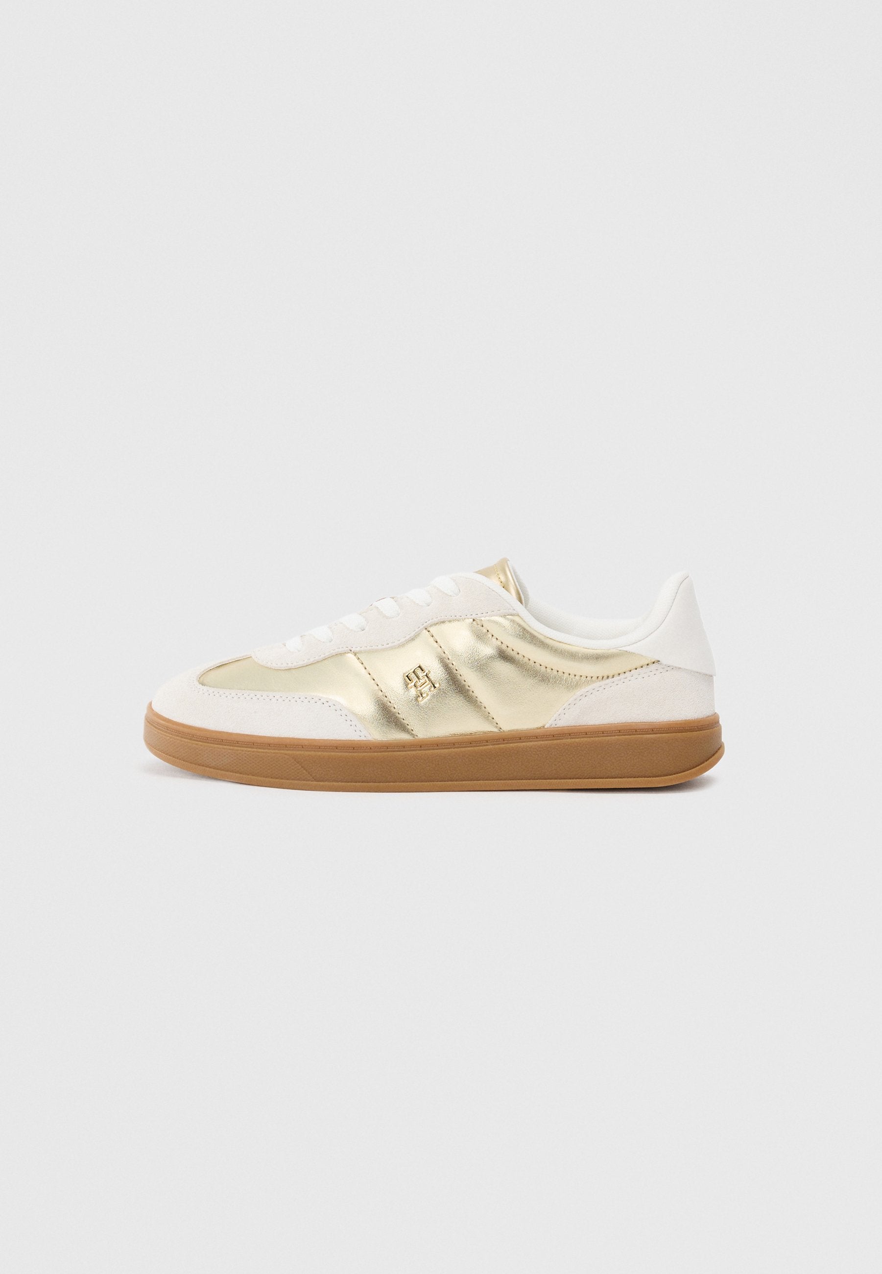TH MONOGRAM METALLIC LEATHER TRAINERS Media 1