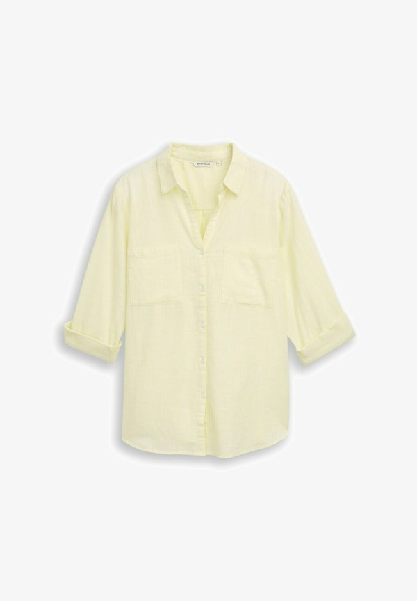 TOM TAILOR Button-down blouse - soft lemon