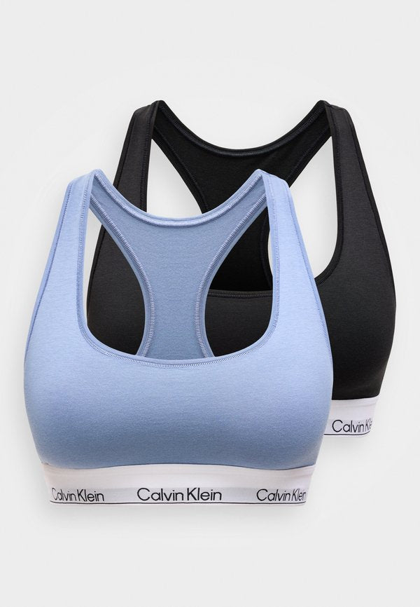 Calvin Klein Underwear ICON 2 PACK - Bustier - black/blue tulip