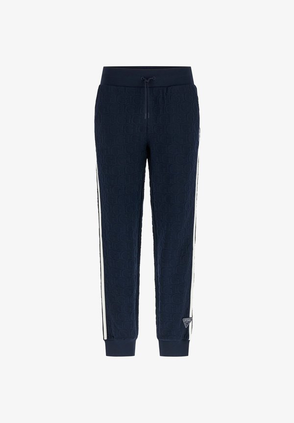 Guess JOGGING -PRÄGELOGO - Tracksuit bottoms - dunkelblau