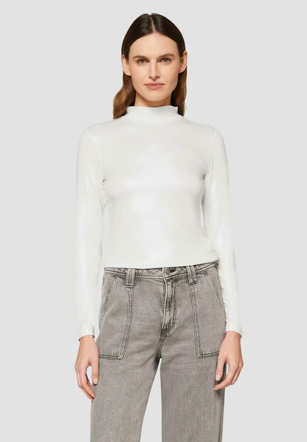 s.Oliver SCHMAL GESCHNITTENES - Long sleeved top - silber