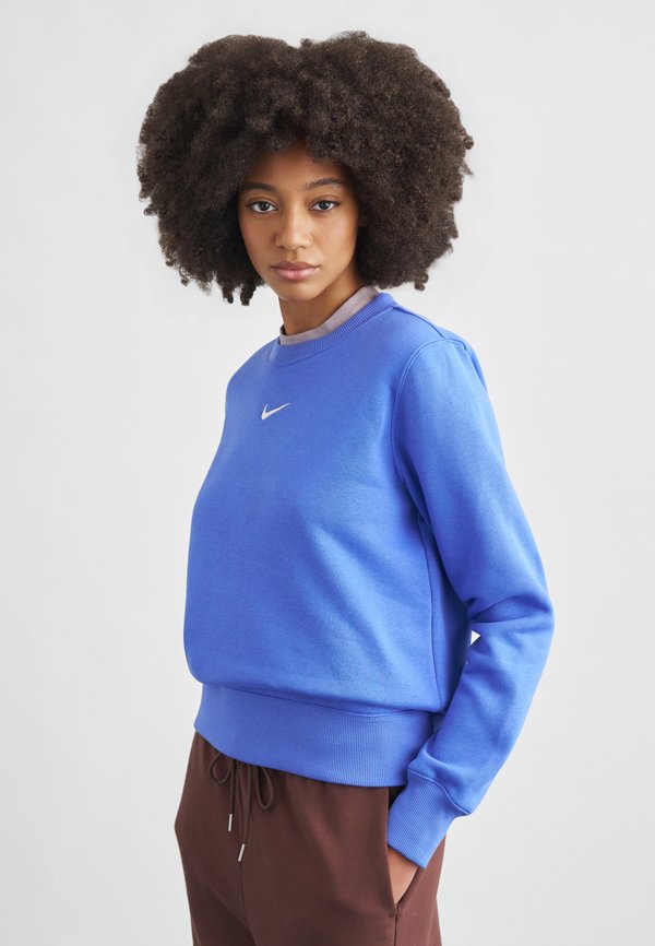 Nike Sportswear W NSW PHNX FLC STD CREW - Sweatshirt - medium blue/sail