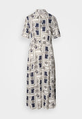 DRESS SHORT SLEEVES COLLAR BUTTONED PRINTED Media 1