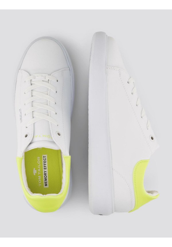 TOM TAILOR Trainers - white-neon-yellow