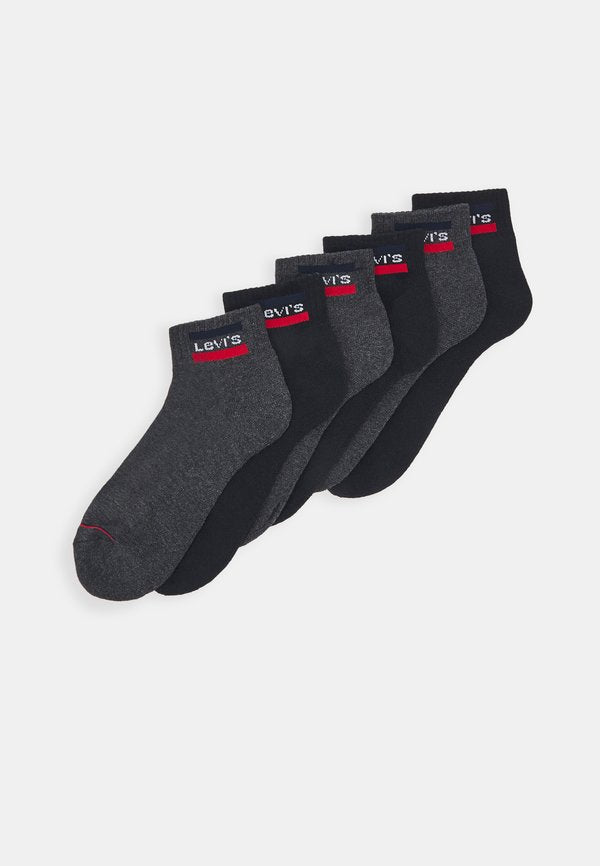 Levi's® MID CUT 6 PACK - Socks - mid grey/black