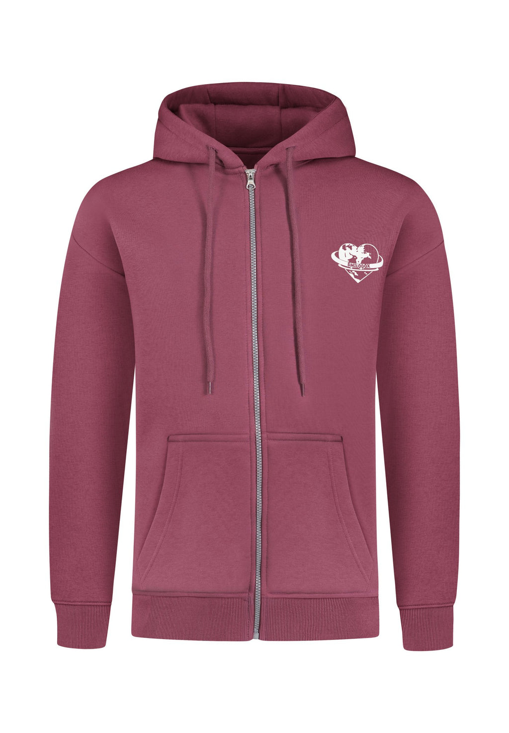 Smilodox AMORA FULL ZIP HOODIE BACK PRINT