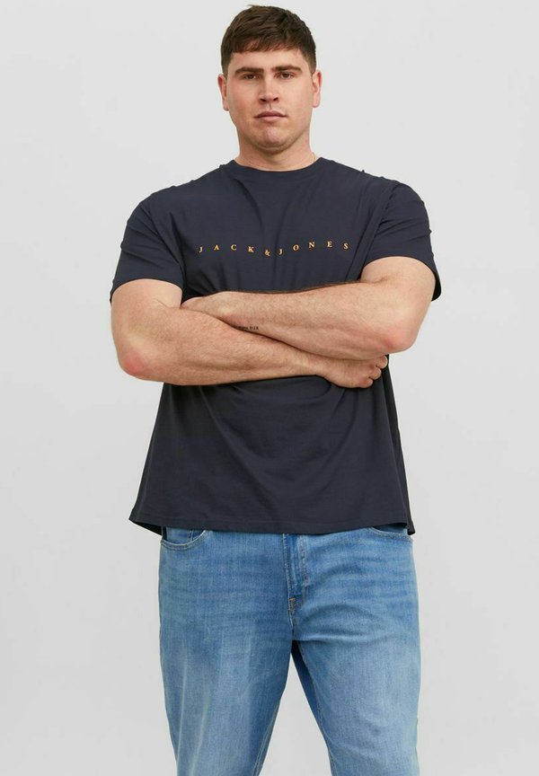 Jack & Jones JJESTAR JJ  SS NOOS PLS - Print T-shirt - dark navy