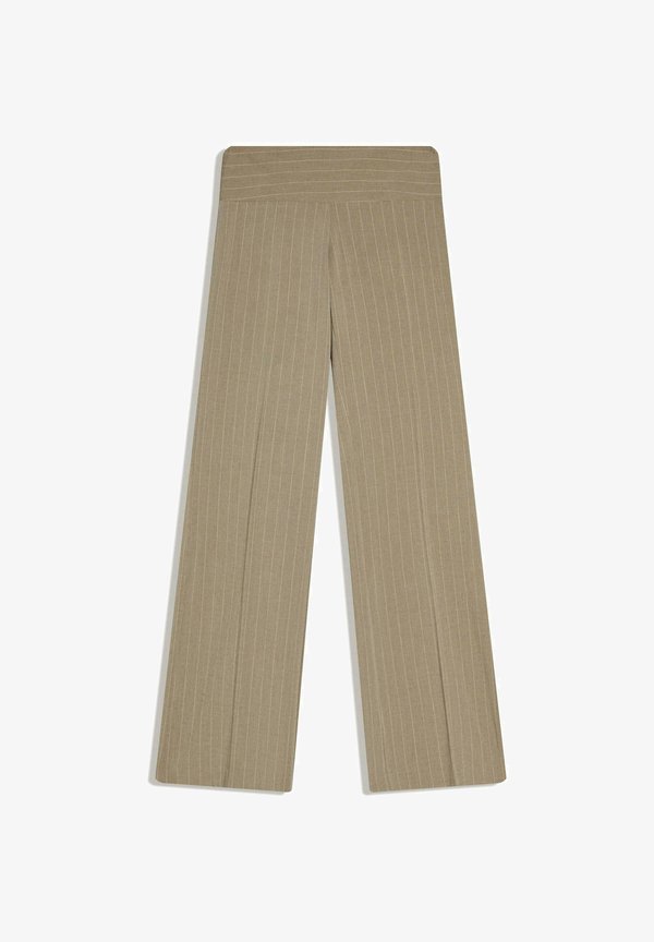 Bershka LOW-RISE - Trousers - khaki