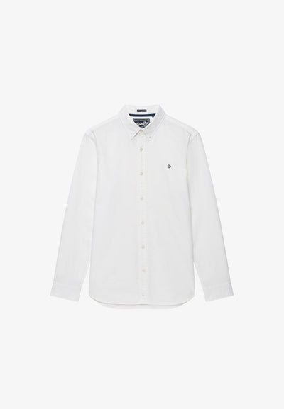 Superdry & Co CLASSIC OXFORD LONG SLEEVE - Shirt - optic white oxford