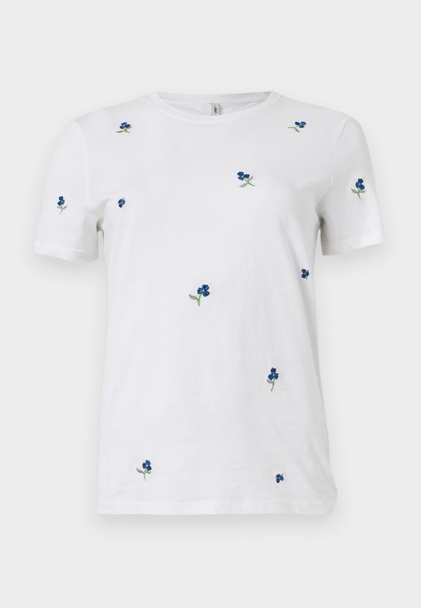 ONLY ONLKETTY O NECK - Print T-shirt - bright white