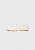 Tommy Hilfiger TH MONOGRAM LOW PROFILE LEATHER TRAINERS - Trainers - white