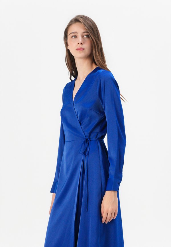 YAS PELLA WRAP MIDI DRESS