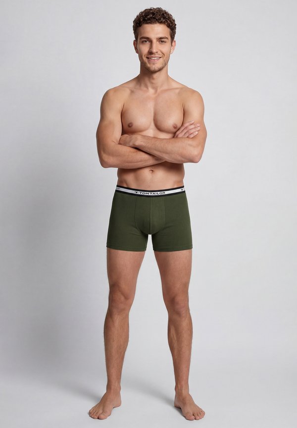 TOM TAILOR TOM TAILOR LONG-PANTS 3ER PACK - Boxer briefs - grün-dunkel-uni