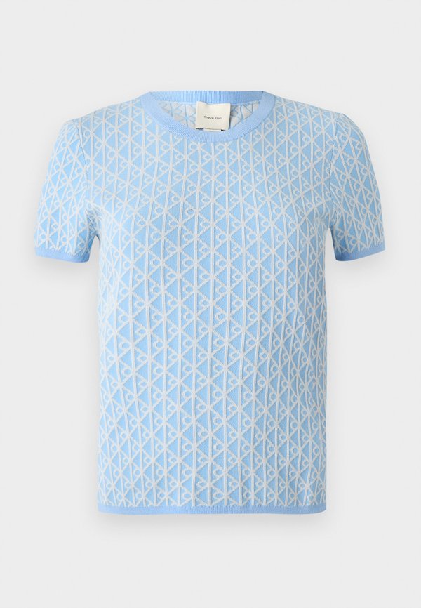 Calvin Klein CAP SLEEVE SNOWY BABY TEE - Print T-shirt - frozen fjord