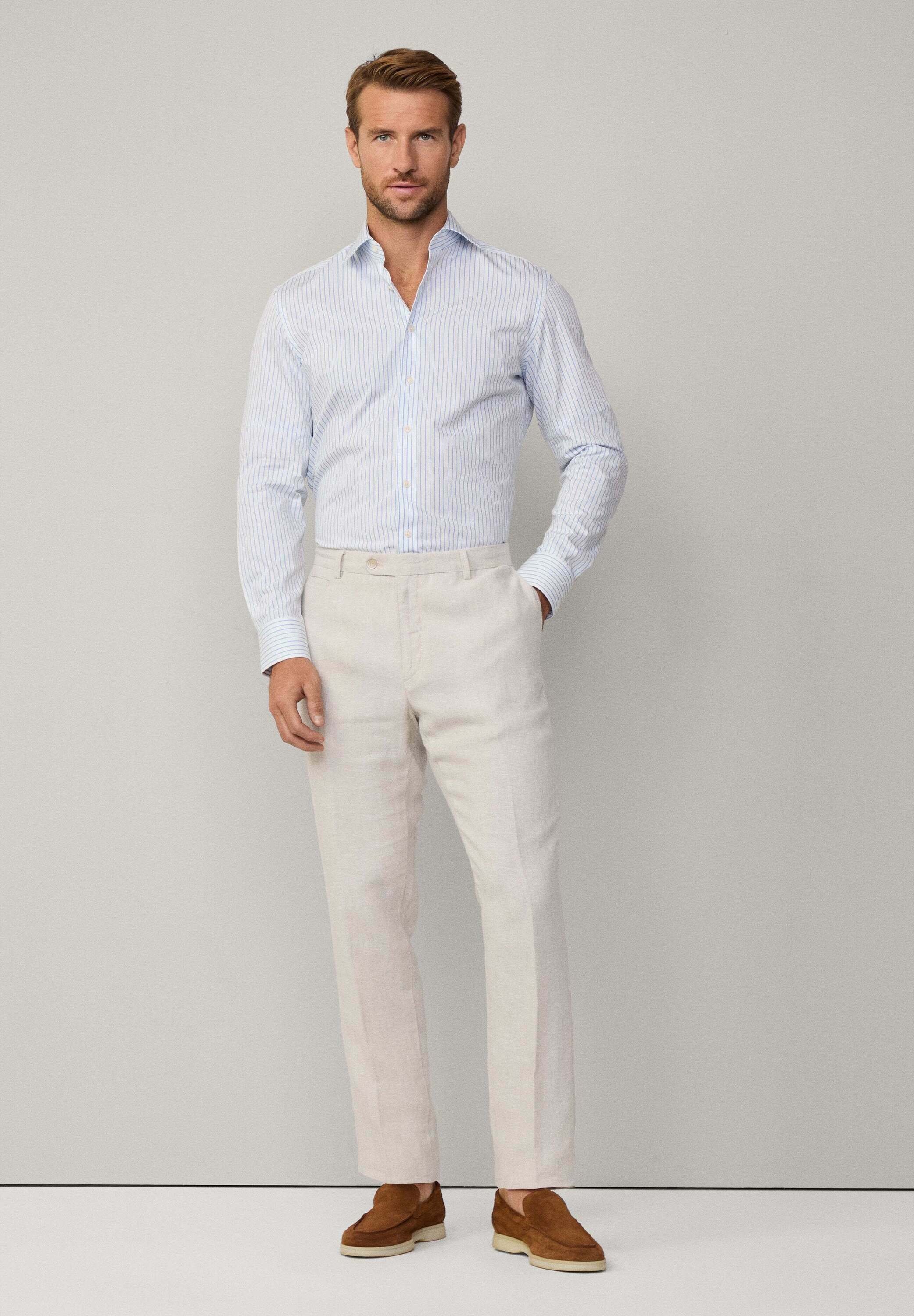 Hackett London SLIM FIT KENSINGTON LINEN CHINO