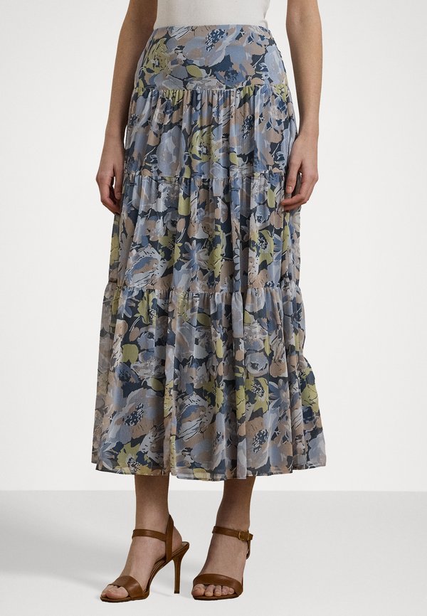 Lauren Ralph Lauren FLORAL CRINKLE GEORGETTE TIERED SKIRT