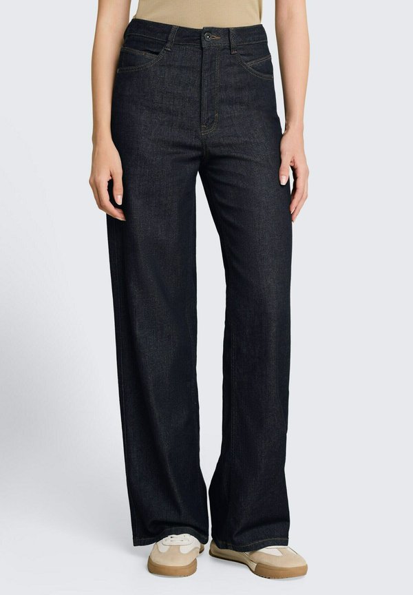 TOM TAILOR TTMADINA WIDE LEG FIT - Straight leg jeans - rinsed blue denim