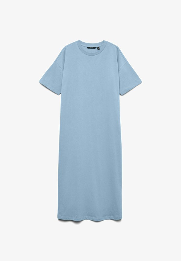Vero Moda VMMOLLY Long - T-Shirt Dress - cashmere blue