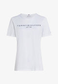 Tommy Hilfiger REG CORP LOGO  - Print T-shirt - optic white