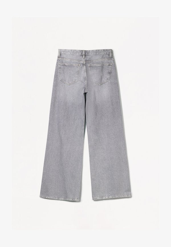 Bershka WIDE-LEG - Wide Leg - grey