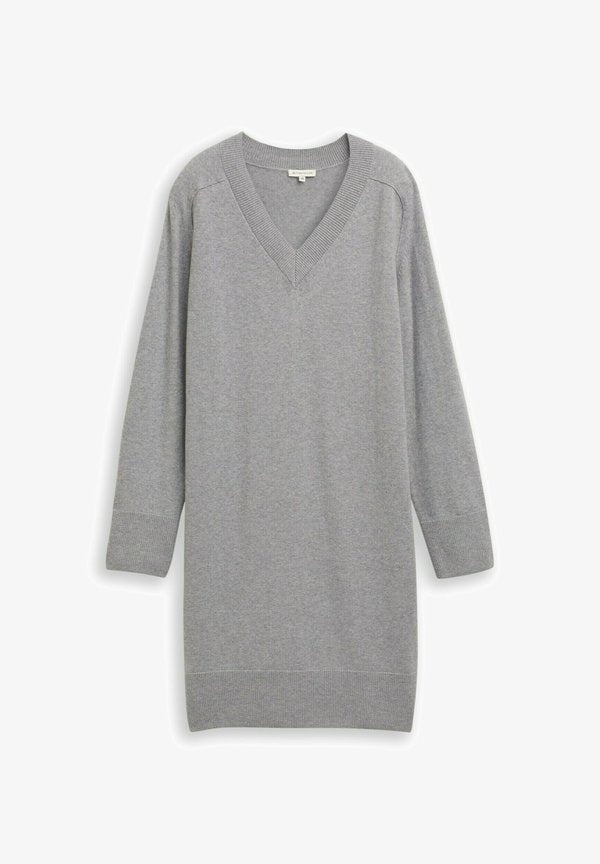 TOM TAILOR TOM TAILOR - Jumper dress - medium silver grey melange