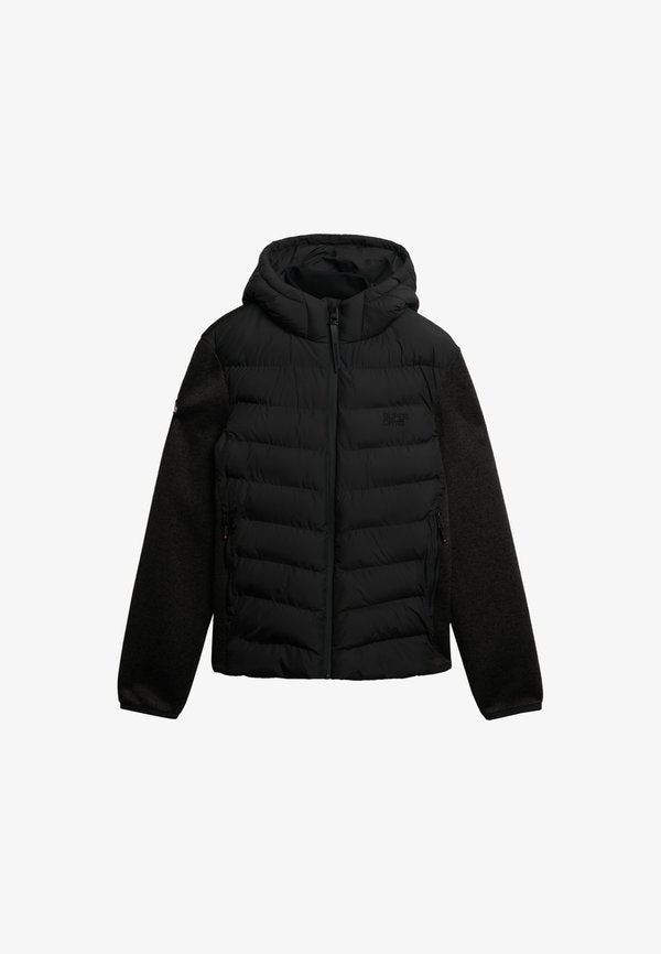 Superdry & Co HOODED STORM HYBRID - Winter jacket - black marl