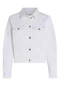 SLIM WHITE DENIM TRUCKER JACKET Media 1