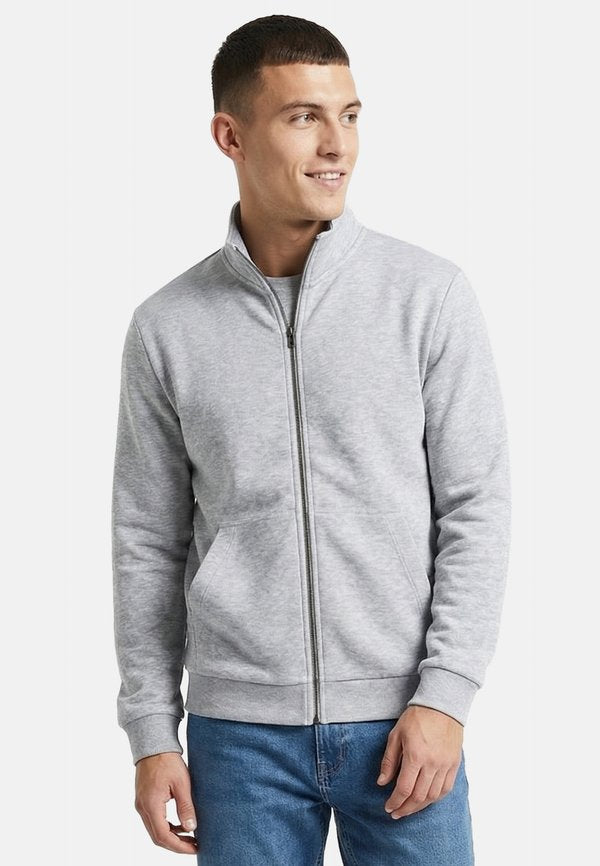 Jack & Jones Zip-up sweatshirt - light grey melange