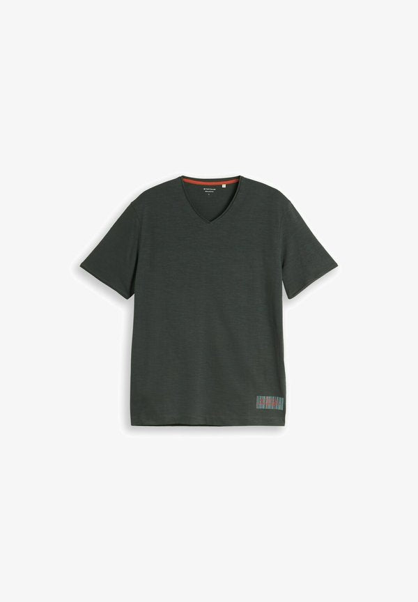 TOM TAILOR TOM TAILOR T-SHIRT T-SHIRT MIT V-AUSSCHNITT - Basic T-shirt - darkest olive