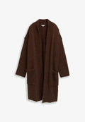 TOM TAILOR INHALT - Cardigan - dark pecan brown melange