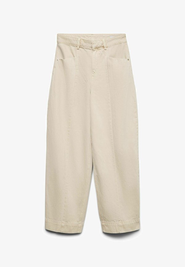 Vero Moda JEANS VMZELDA HIGH RISE BARREL FIT JEANS - Wide Leg - cement