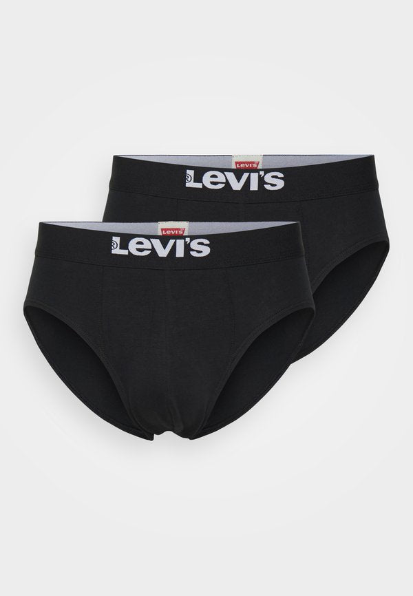 Levi's® MEN SOLID BASIC BRIEF 2 PACK - Briefs - black