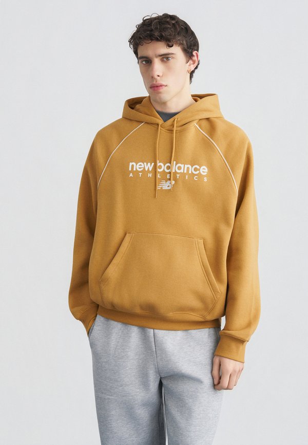 New Balance LINEAR GRAPHIC UNISEX - Hoodie - stucco