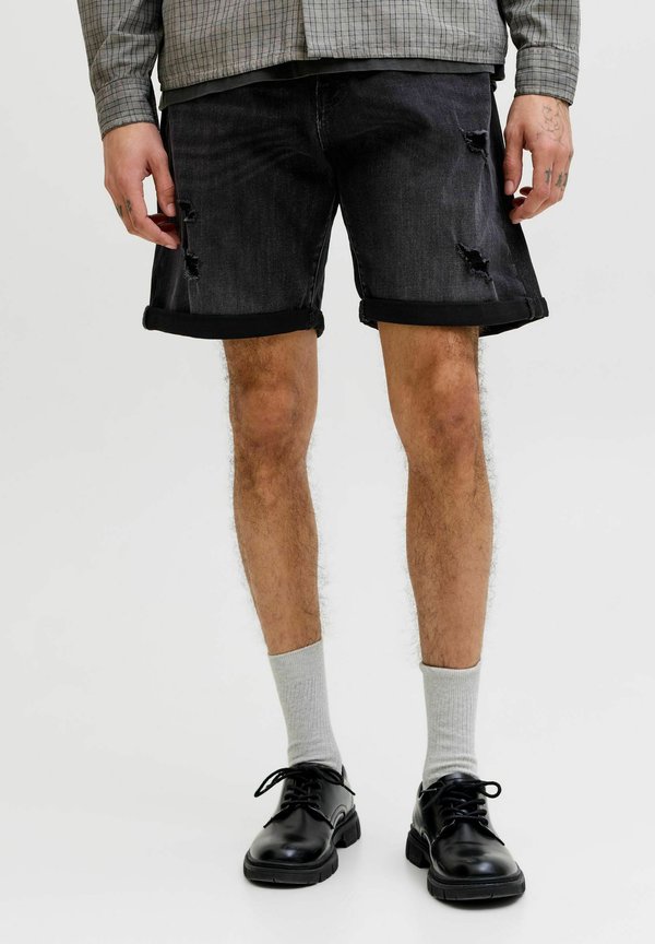 Jack & Jones Denim Regular Fit - Denim shorts - black denim