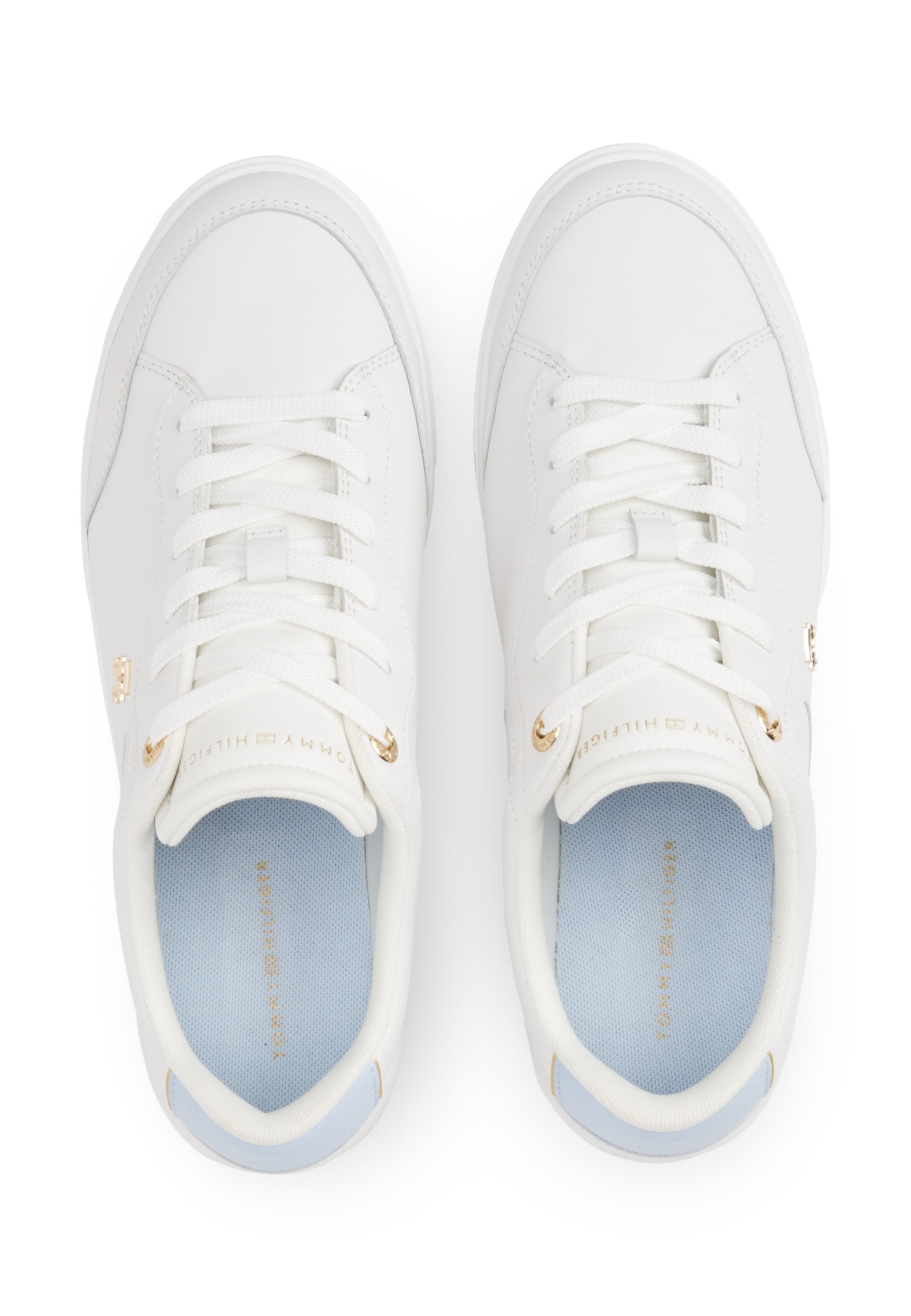 TH MONOGRAM LEATHER COURT TRAINERS Media 4