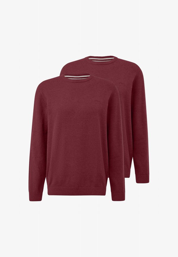 s.Oliver S.OLIVER 2 PACK - Jumper - dunkelrot