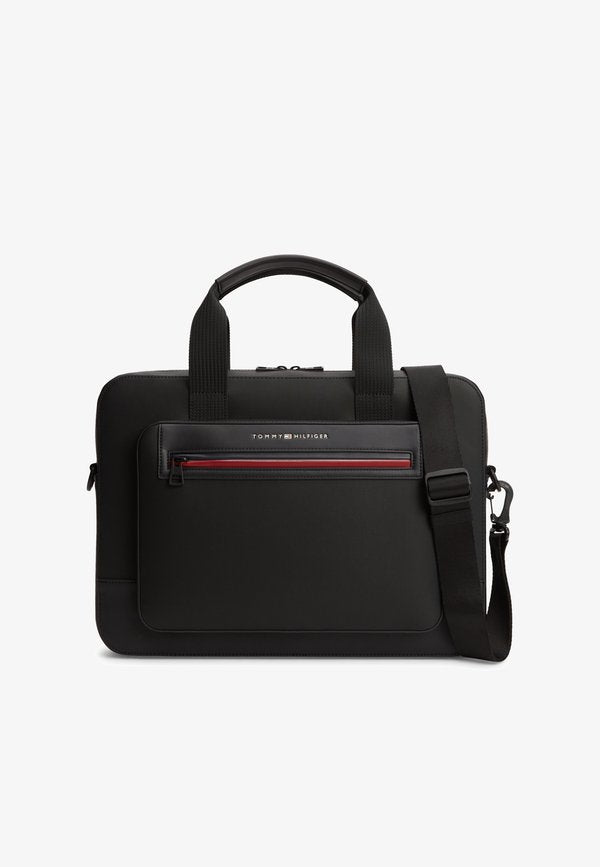 Tommy Hilfiger METAL LOGO LAPTOP BAG - Laptop bag - black