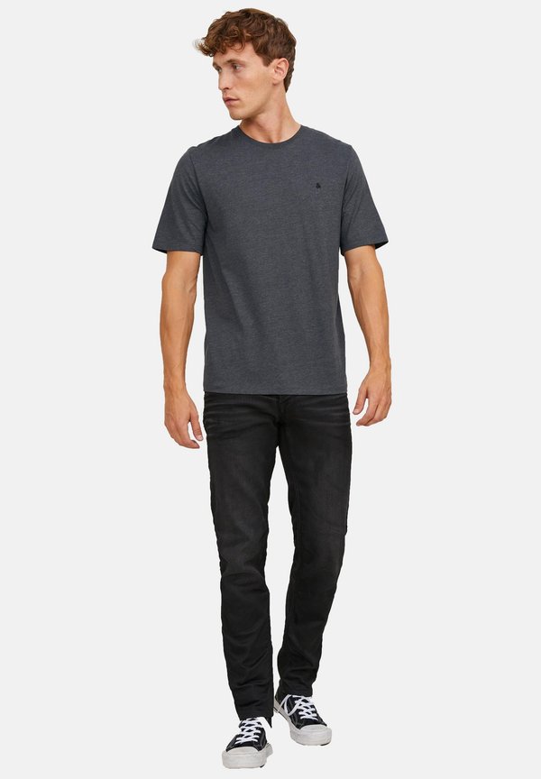 Jack & Jones PACK 5 - Basic T-shirt - dark grey melange