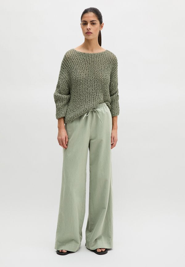 Marc O'Polo WIDE LEG DRAWSTRING AND ELASTIC AT WAIST BACK POCKET