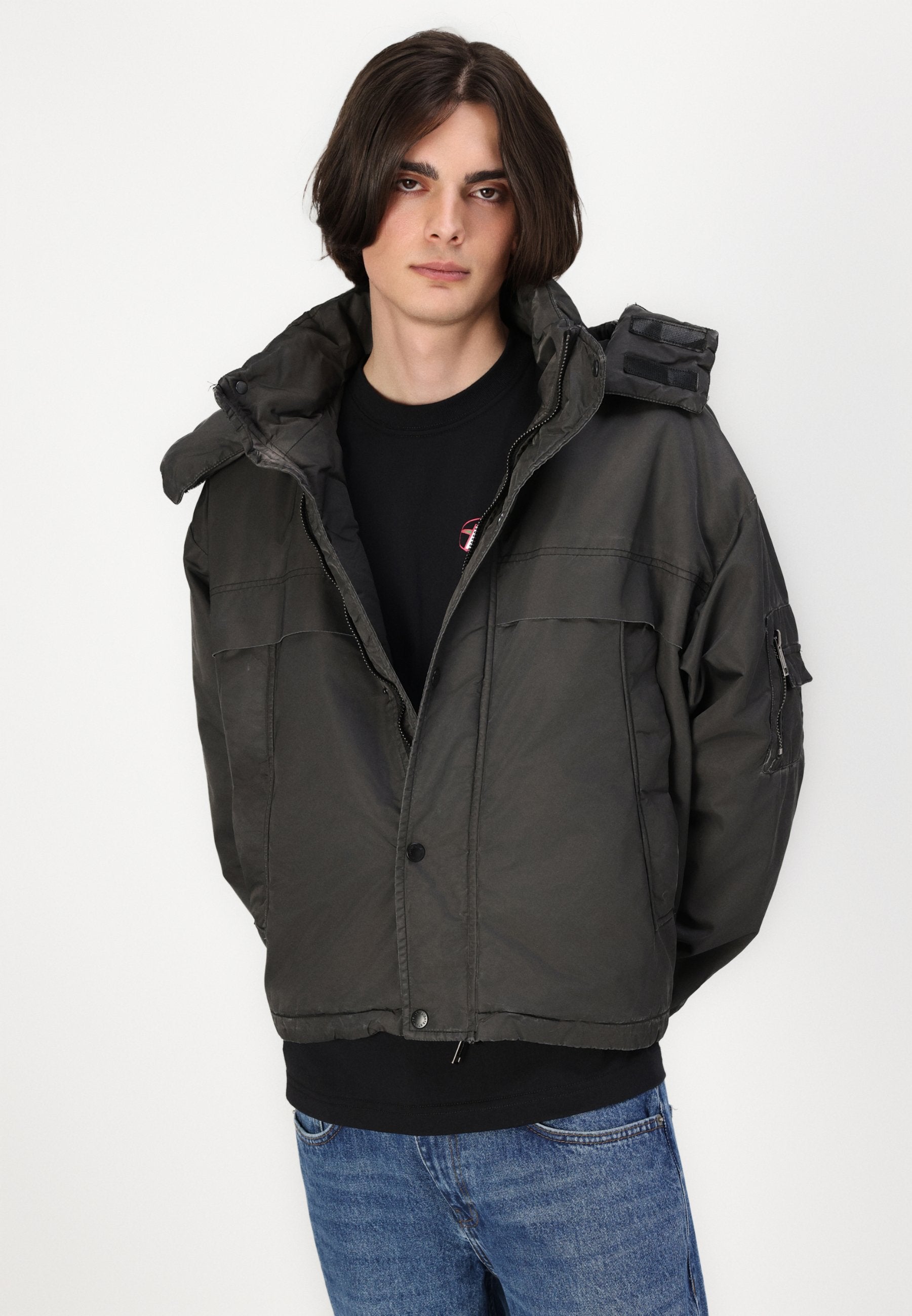 LOW LIGHTS STUDIOS® WASHED MOON PUFFER JACKET UNISEX