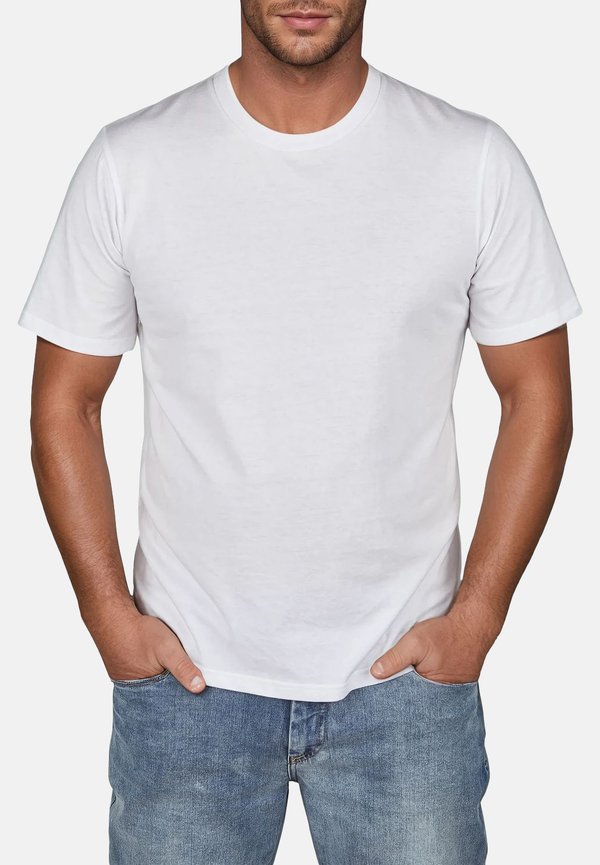 Jack & Jones 6 PACK - Basic T-shirt - 6x white (12284978)
