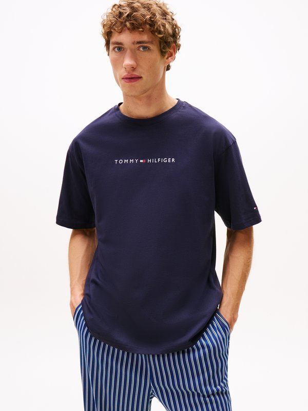 Tommy Hilfiger ORIGINAL TEE LOGO - Pyjama top - desert sky