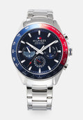 Tommy Hilfiger OWEN - Watch - silver-coloured/blue/red