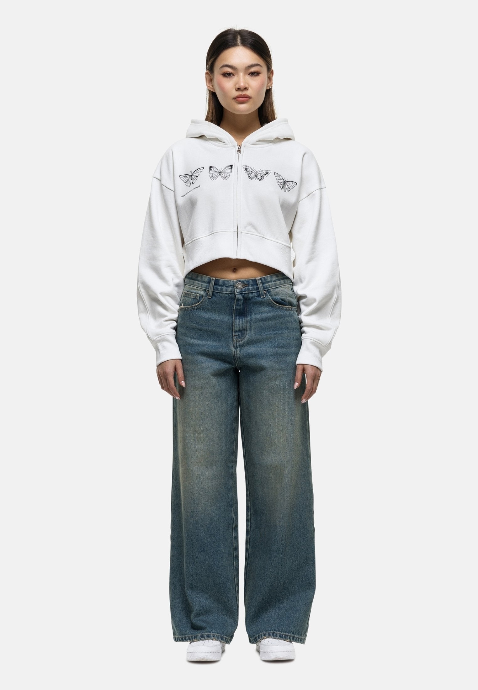 Good For Nothing METAMORPHOSIS OFF WHITE CROPPED HOODIE