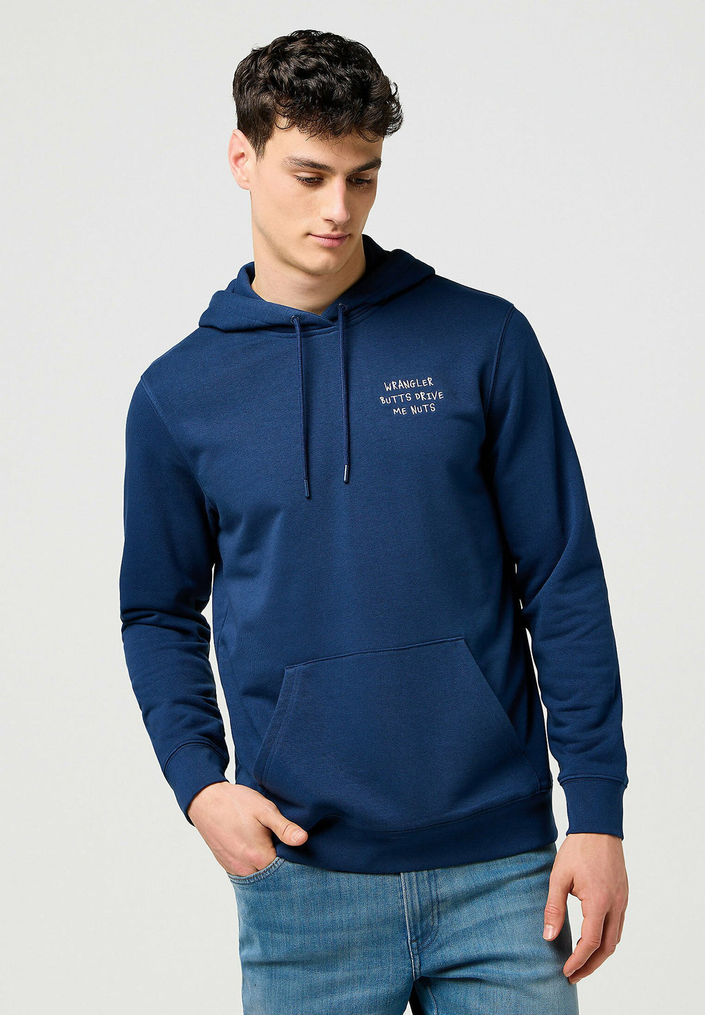 Wrangler LONG SLEEVE EMBROIDERY_HOODIE FOR MENS - RELAXED FIT .