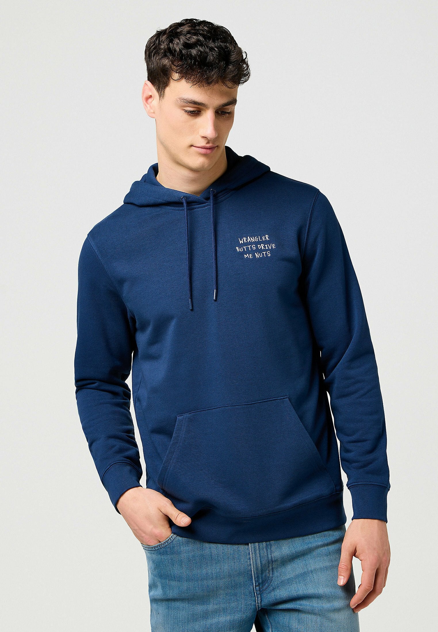 Wrangler LONG SLEEVE EMBROIDERY_HOODIE FOR MENS - RELAXED FIT .