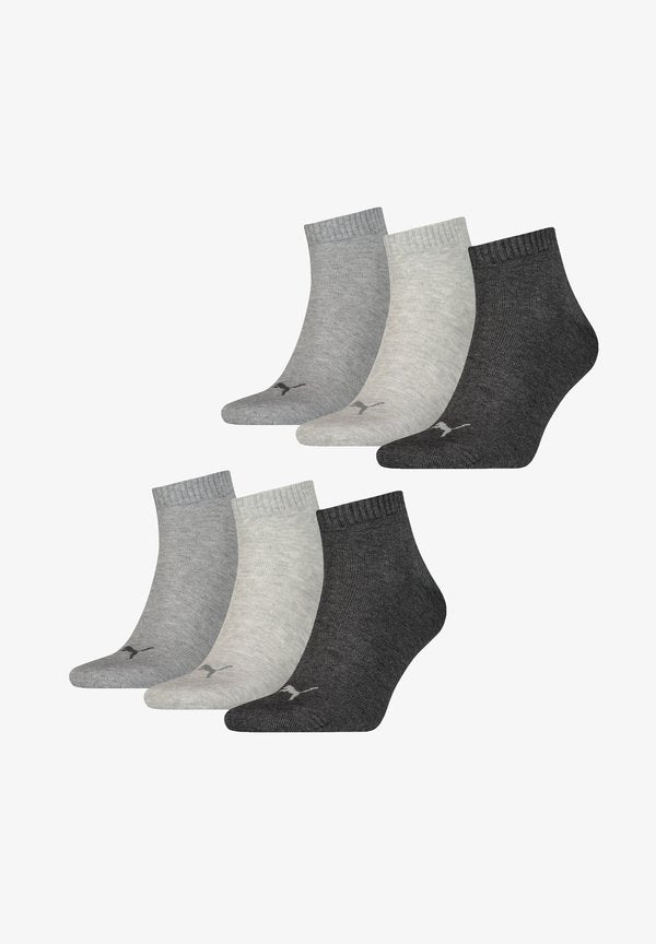 Puma QUARTER 6P - Socks - anthraci melange grey gray