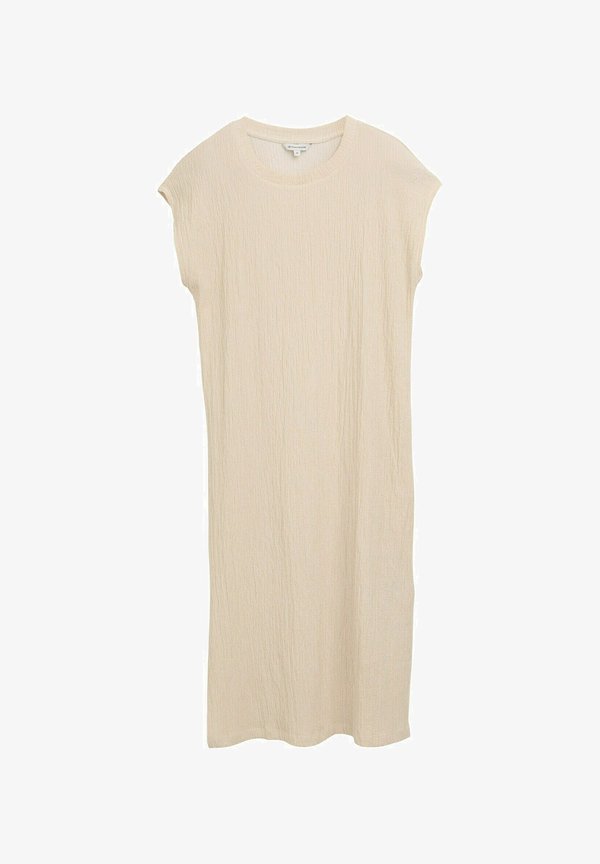 TOM TAILOR CRINKLE - Day dress - champagne structure